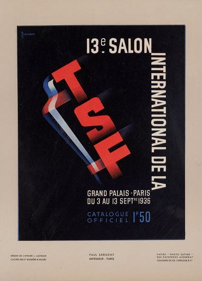 null Jean LACHAUX. 
13th INTERNATIONAL SALON OF THE TSF. GRAND PALAIS PARIS FROM...