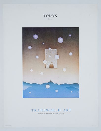 null Jean-Michel FOLON (1934-2005). 
FOLON ETCHINGS TRANSWORLD ART Washington DC,...