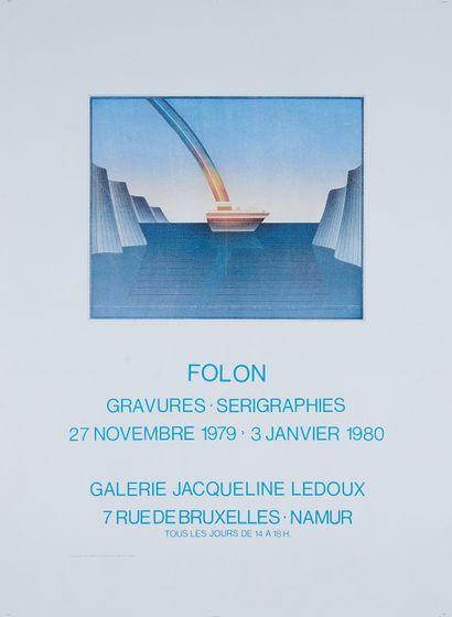 null Jean-Michel FOLON (1934-2005). 
FOLON ENGRAVINGS-SERIGRAPHIES 1979-1980. GALLERY...