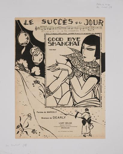 null Jean VAN CAULAERT (1897-1979).
LE SUCCES DU JOUR. GOOD BYE SHANGHAÏ, 1924. 
Affiche...