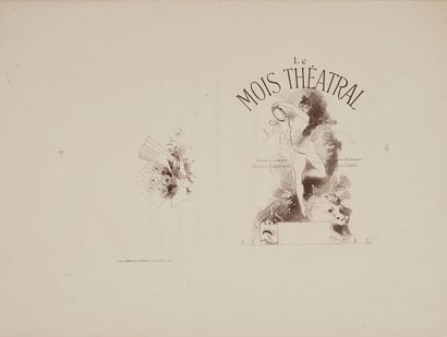 Jules CHERET (1836-1932). 
LE MOIS THEATRAL
Lithographed...