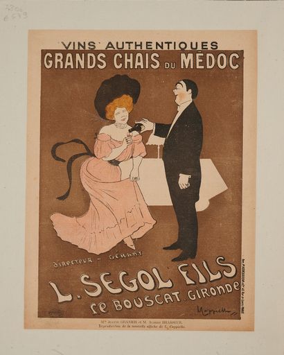 null Leonetto CAPPIELLO (1875-1942).
GRANDS CHAIS DU MEDOC. L.SEGOL FILS.
Affiche...