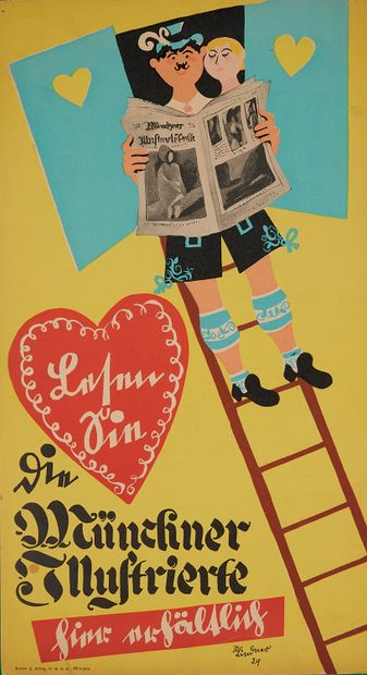 null Lot d'affichettes allemandes dont certaines de Richard LINDNER , 10 pièces au...