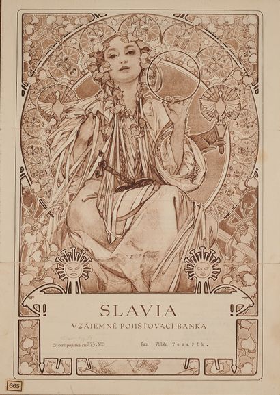 null Alfons MUCHA (1860-1939). 
Lot of 6 documents : 
- "Decorative documents (lacks...