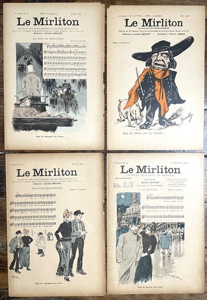 null Théophile Alexandre STEINLEN (1859-1923). 
LE MIRLITON. 
Sept journaux : N°1...