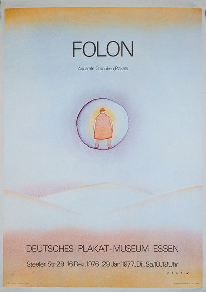 null Jean-Michel FOLON (1934-2005). FOLON WATERCOLOR, GRAPHIKEN, PLAKATE. DEUTSCHES...