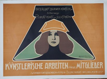 null Alexander SCHINDLER. 
KÜNSTLERISCHE ARBEITEN FÜRDI MITGLIEDER, 1901. 
Affiche...