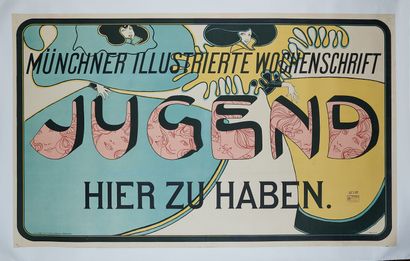 null Josef Rudolf WITZEL (1867-1925). 
JUGEND. HIER ZU HABEN. 
Affiche chromolithographie...
