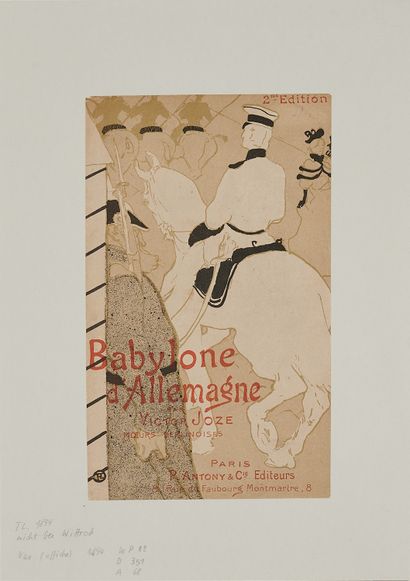 null Henri DE TOULOUSE-LAUTREC (1864-1901). 
BABYLON OF GERMANY by Victor JOZE. Second...