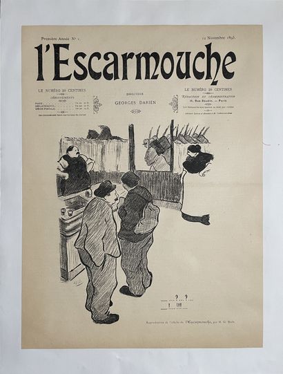 null Henri Gabriel IBELS (1867-1936). 
L'ESCARMOUCHE. 
Fac-similé de l'affiche, contrecollé...
