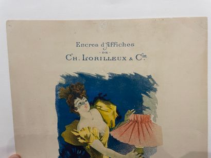 null Jules CHERET (1836-1932). 
SAXOLEINE
Réduction d'une affiche double Colombier,...
