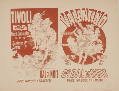 null Jules CHERET (1836-1932). 
TIVOLI WAUX-HALL. NIGHT BALL and VALENTINO. GD NIGHT...
