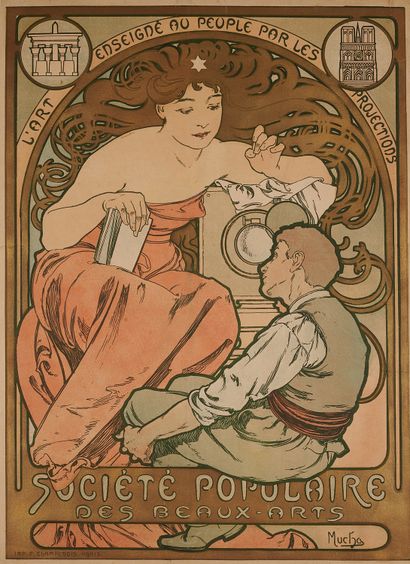 null Alfons MUCHA (1860-1939). 
The Art taught to the people by the projections....