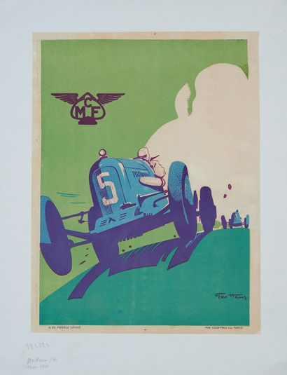 null Geo HAM (1900-1972). 
MCF : Moto Club de France, 1935. 
Affiche lithographiée...
