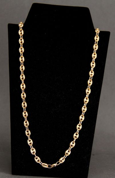 null *Necklace in 18k yellow gold with coffee bean links, L: 60 cm, weight: 31.4...
