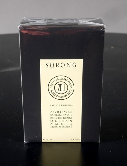 null *Pierre GUILLAUME Paris

Eau de parfum Sorong, 100 ml, dans sa boite d'origine

Etat...