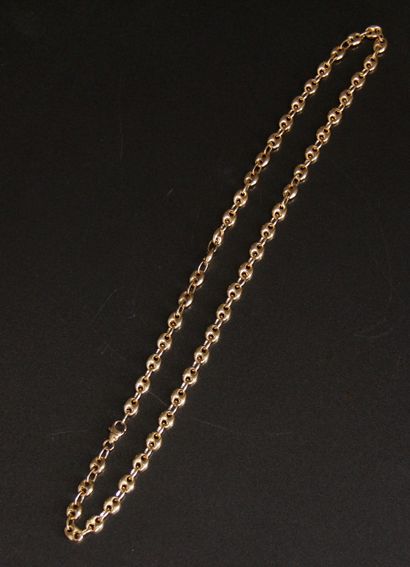 null *Necklace in 18k yellow gold with coffee bean links, L: 60 cm, weight: 31.4...
