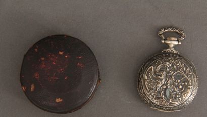 null Lot:

- Two metal pocket watches

- House of the Engineer Chevallier Metal Hectometer...