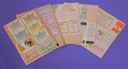 null 73 fiches cartonnées avec des réclammes publicitaires de la Loterie Nationale	1938-1958			Bon...