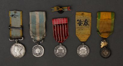 null Médailles de Charles CHEVALIER (1834-après 1897), soldat au 101e régiment d'infanterie...