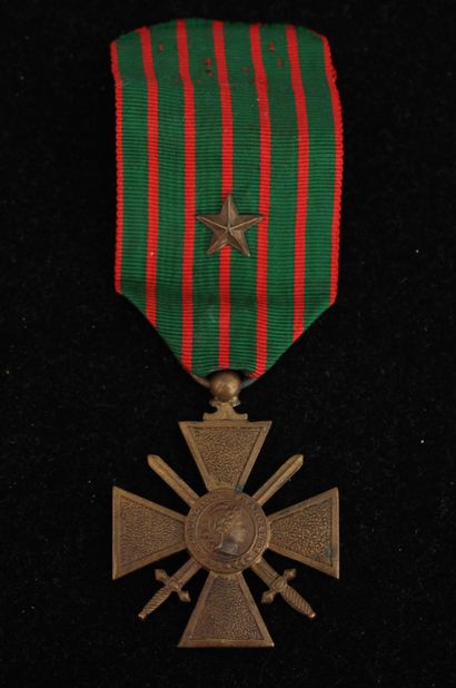 Croix de guerre 14-18 avec citation à l'ordre...