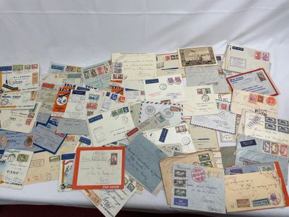 null 1 Lot: French Colonies: Set of letters sent by plane, to France and many countries....