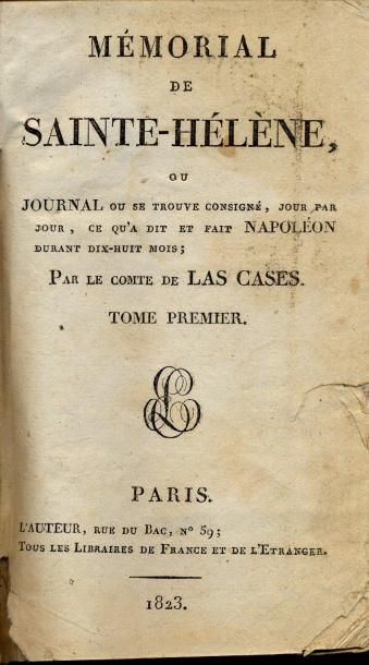 null LE COMTE DE LAS CASES. Mémorial de Saint-Hélène. Chez l'auteur, 1823. 8 volumes...