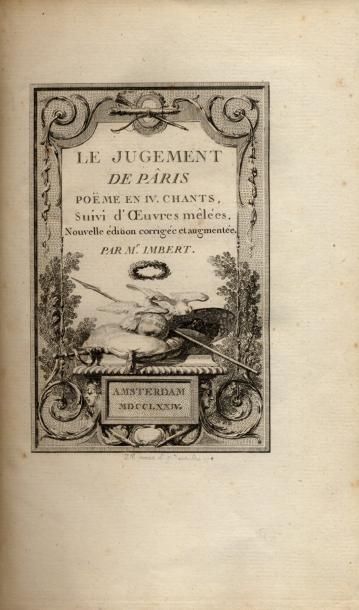 BARTHÉLÉMY IMBERT Le Jugement de Paris. 5 gravures hors texte de Moreau le jeune....