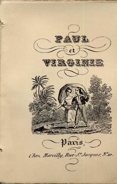 BERNARDIN DE SAINT-PIERRE Paul et Virginie. Frontispice et six vignettes romantiques...