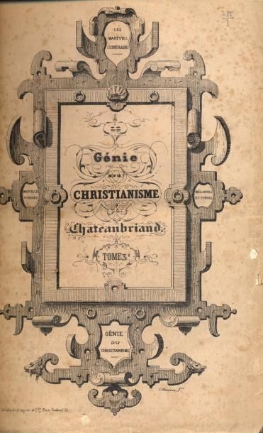 FRANÇOIS-RENÉ DE CHATEAUBRIAND Génie du Christianisme. Frontispice gravé de Célestin...
