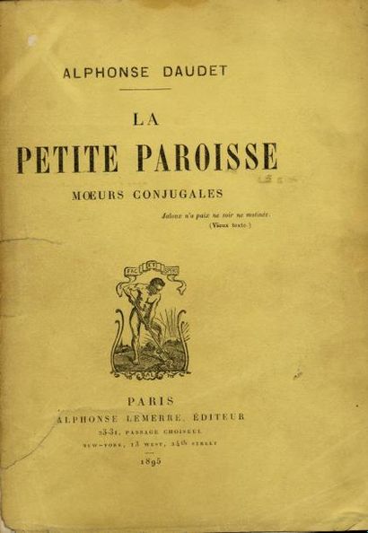 ALPHONSE DAUDET La Petite paroisse. Alphonse Lemerre, 1895. In-12, demi percaline,...