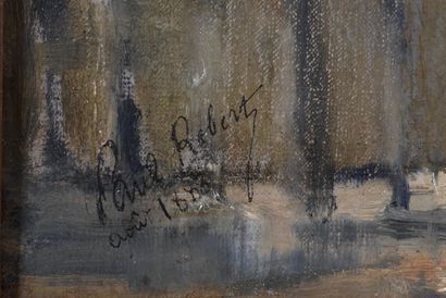 null *Paul ROBERT
Bord de mer
Huile sur toile signée en bas à gauche, datée août...