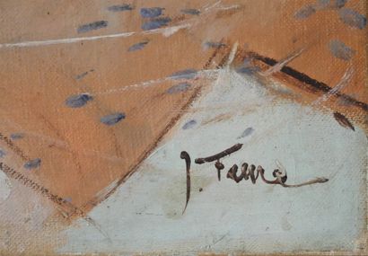 null *Modern school
Head of a Parisian woman
Oil on canvas signed lower right J FAURE,...