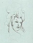 null Leonor FINI (1907-1996)
Portrait
Engraving signed lower right, numbered 235/275
26,5...