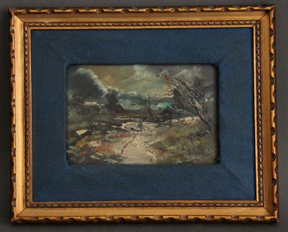 null A. ROLLAND
Animated landscape before the storm
Oil on isorel signed lower right
10,5...