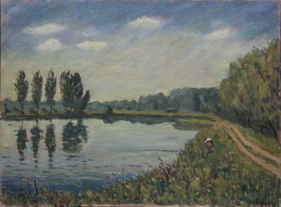 Guy PICHON (1933-2007)
Pond
Oil on canvas...