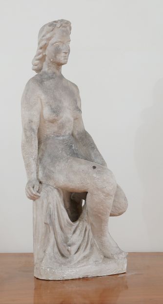 null LESTRADE (XXth c.)
Seated woman
Sculpture in plaster signed
H : 70 cm.