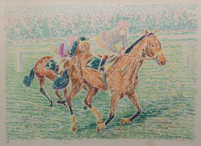 null Serge MENDJISKY (1929-2017)
Les jockeys
deux lithographies signées en bas à...