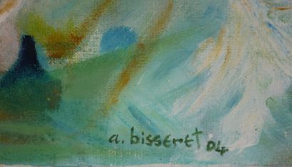 null A. BISSERET
Clown
oil on canvas signed lower right dated 04
46 x 38 cm.