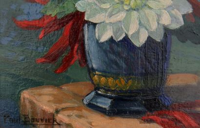 null Paul BOUVIER
Still life with flowers
Oil on panel signed lower left, dedicated,...