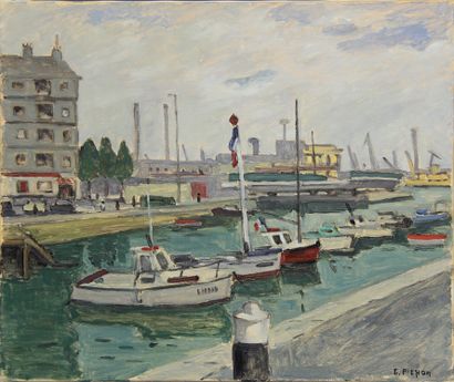null Guy PICHON (1933-2007)
Le Havre
Oil on canvas signed lower right and titled...