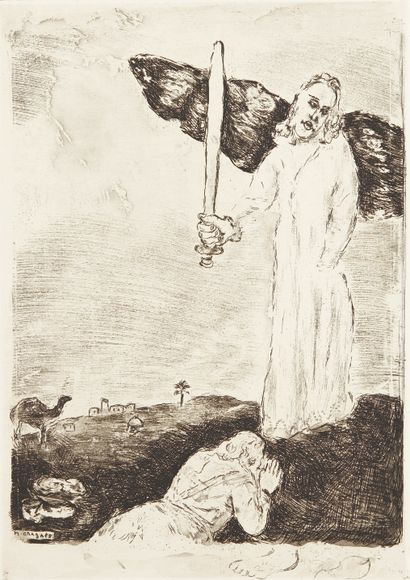 null Marc CHAGALL (1887-1985)
Joshua in front of the angel with a sword, unpublished...