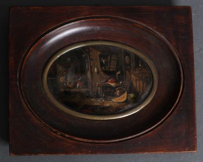 null Dutch school
Interior of an Inn
Oval miniature
5,5 x 8 cm (lifts, missing)