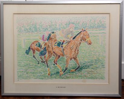 null Serge MENDJISKY (1929-2017)
Les jockeys
deux lithographies signées en bas à...