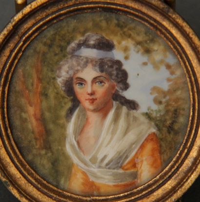 null Ecole moderne dans le goût du XIXème s.
Portrait de mademoiselle FEREY
Miniature...