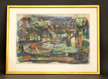 null Georges ARDITI (1914-1985)
The park
Grease pencil signed in the lower right...