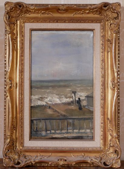 null *Paul ROBERT
Seaside
Oil on canvas signed lower left, dated August 1883
41 x...