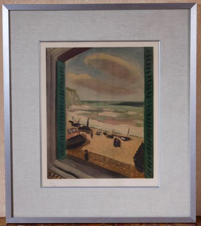null *Henri MATISSE after
Etretat : open window on the beach
Lithograph numbered...