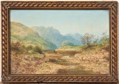 null Louis THOMAS
Edge of a river
Watercolor signed lower left
17 x 24,5 cm.