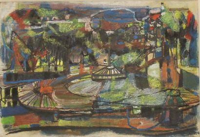 null Georges ARDITI (1914-1985)
Le parc
Crayon gras signé en bas à droite
32,5 x...